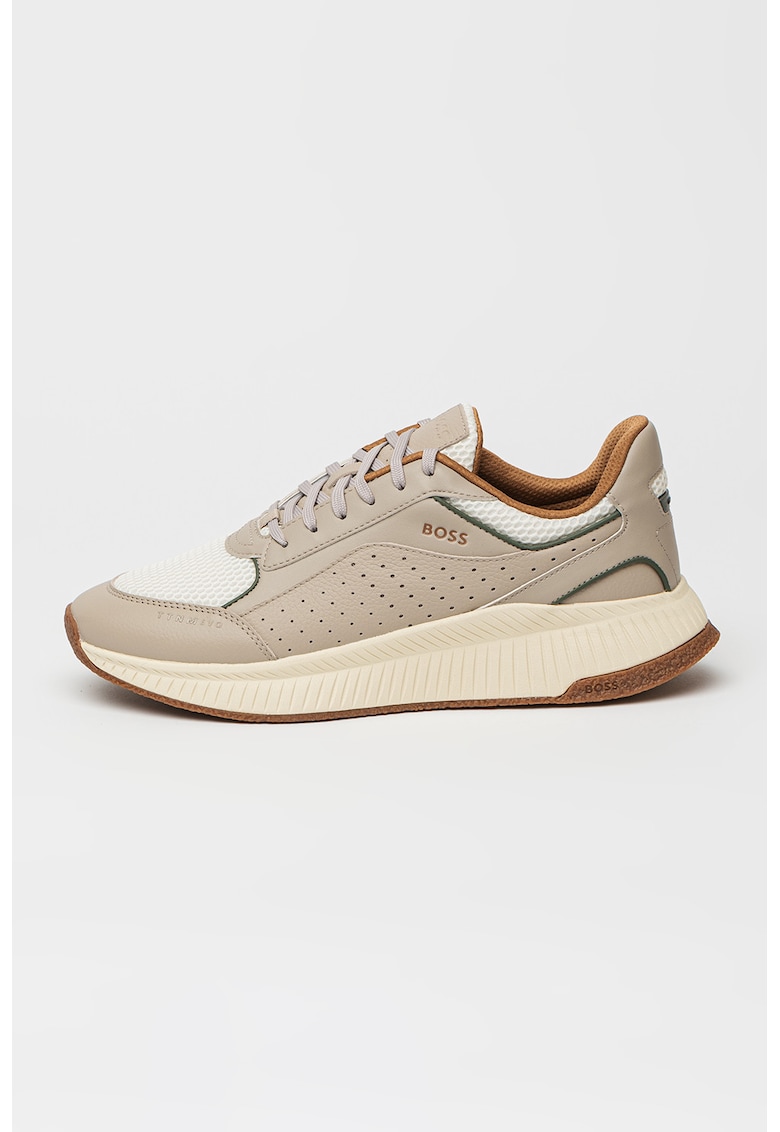 Pantofi din piele cu garnituri din plasa pentru alergare Evo Pantofi din piele cu garnituri din plasa pentru alergare Evo