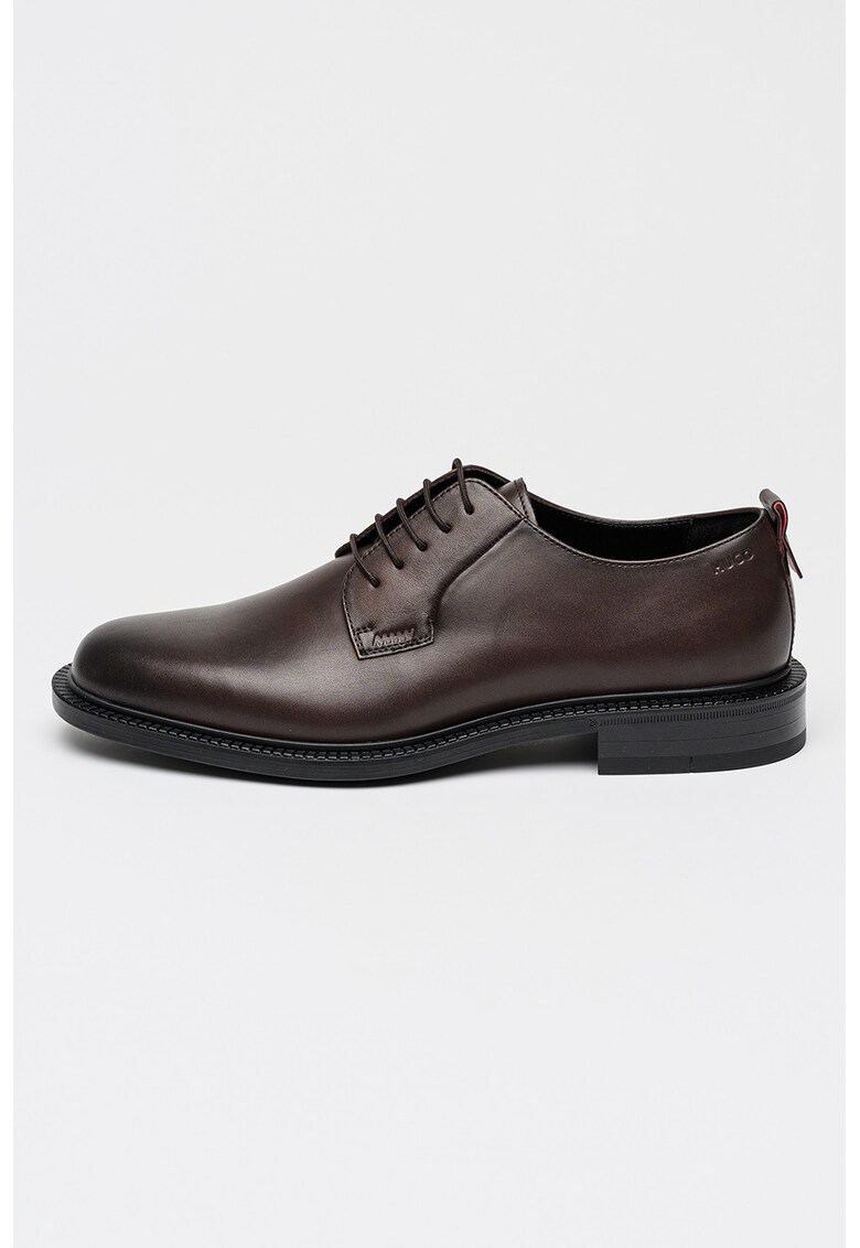Pantofi derby din piele Lysander - Rosu inchis