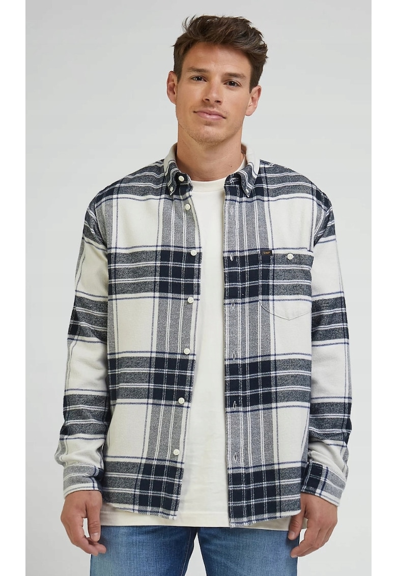 Camasa cu nituri - croiala lejera - bumbac model in carouri - Multicolor