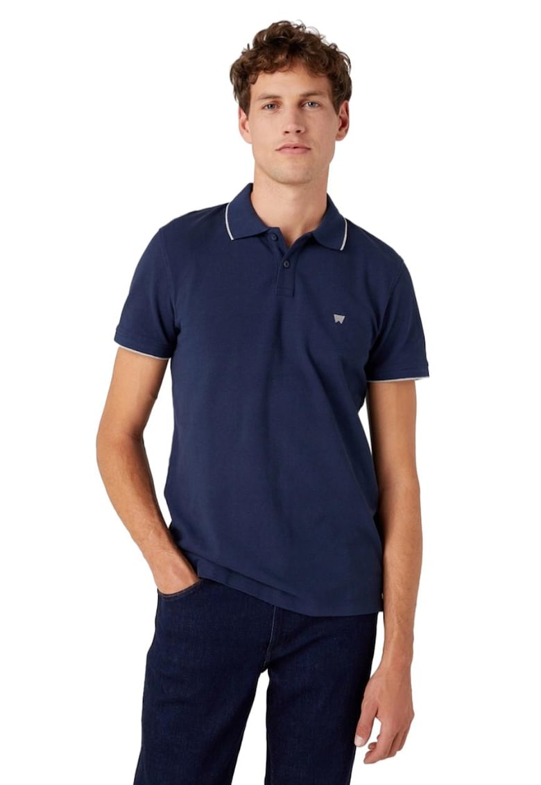 Tricou polo -  Bumbac - Bleumarin -