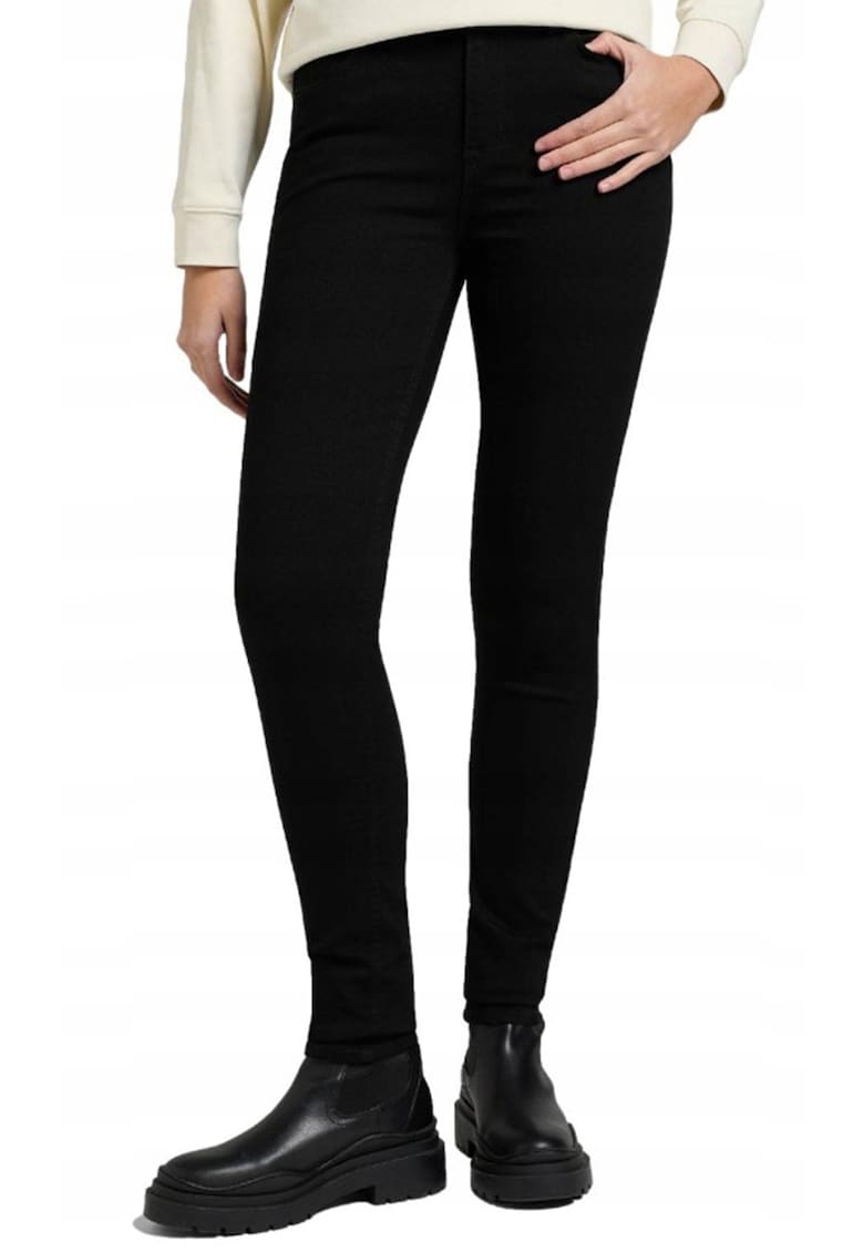 Blugi dama Scarlett High - skinny - negru - bumbac-elastan-polester - talie inalta - colectia Premium Quality