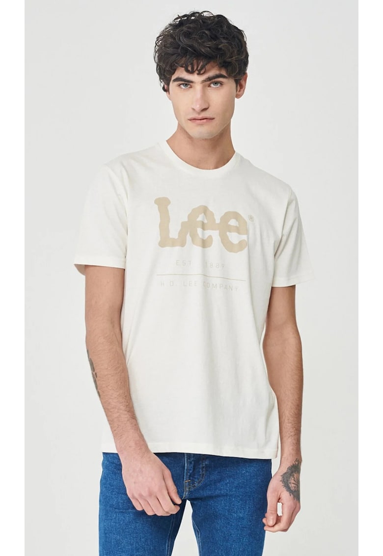 Tricou barbati LOGO TEE alb - bumbac - cu logo - standard -