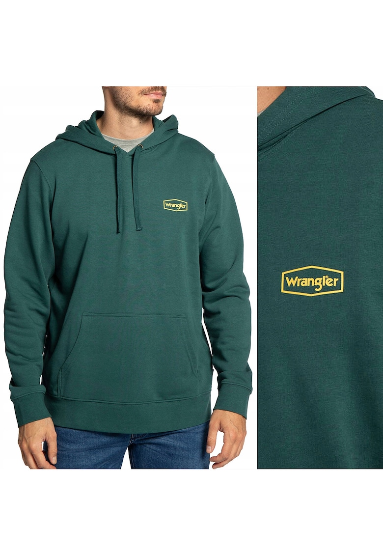 Hanorac barbati croiala clasica - doua buzunare - verde inchis - bumbac cu poliester
