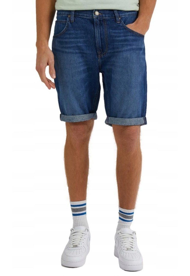 Blugi scurti barbati L73MHVB72 - Bumbac - Albastru -