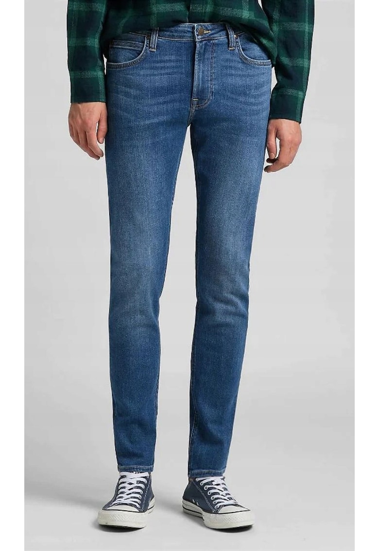 Blugi barbati Malone - skinny - albastru - elastici - din denim -