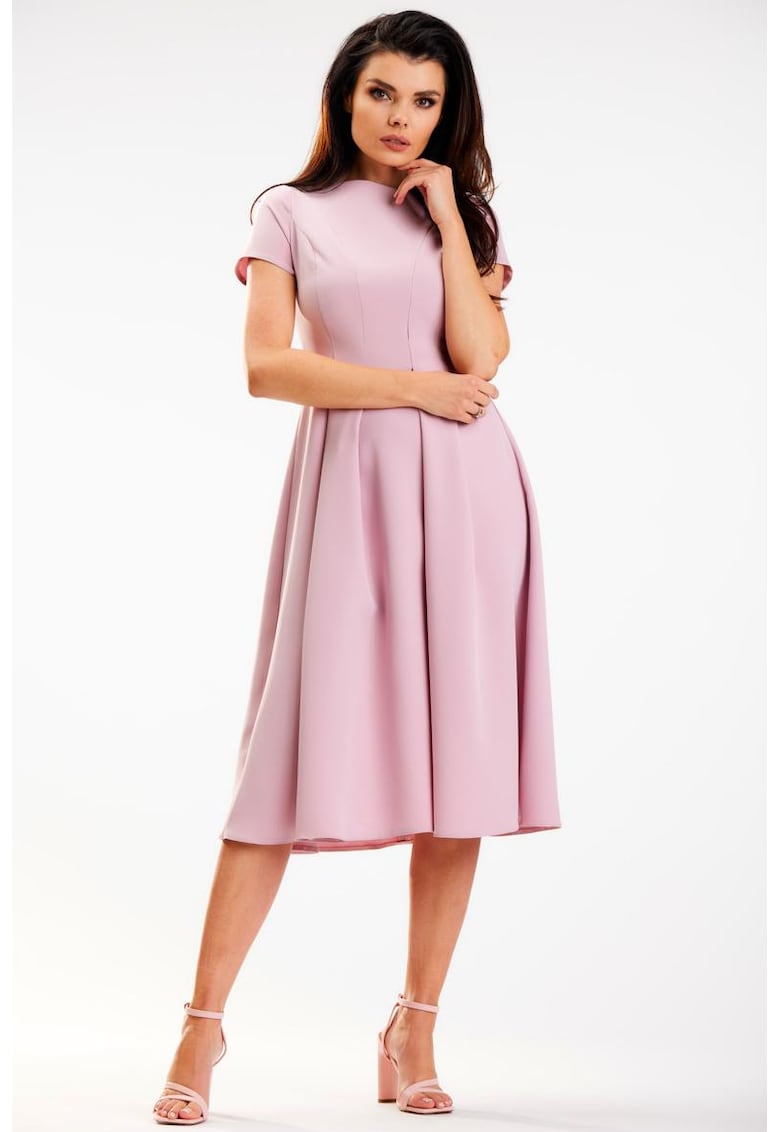 Midi Rochie Maneca scurta - La baza gatului A569