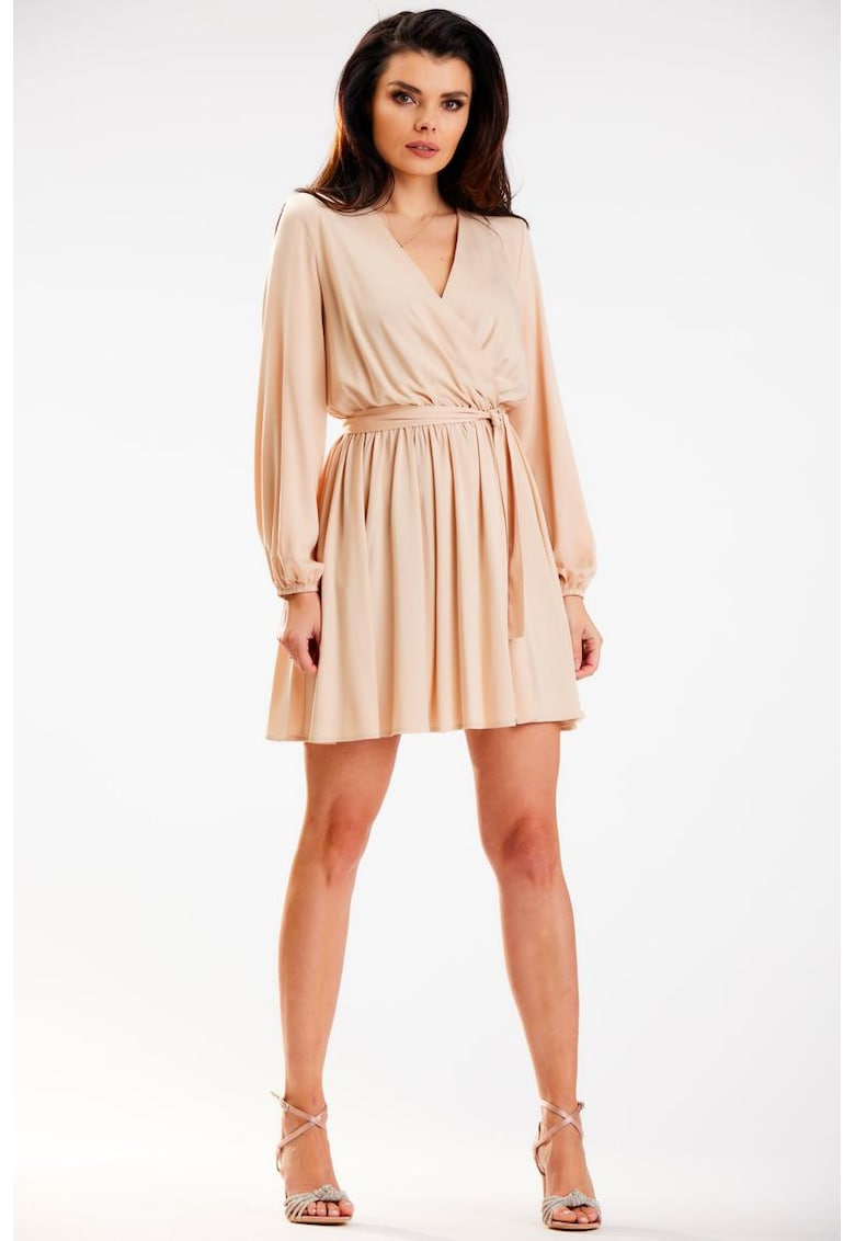 Scurta Rochie Maneca lunga - Viscoza - Casual A577