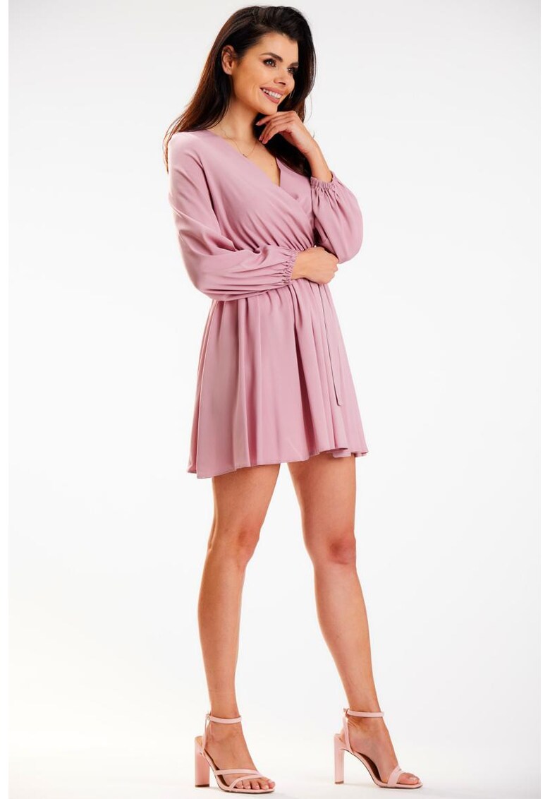 Scurta Rochie Maneca lunga - Viscoza - Casual A577