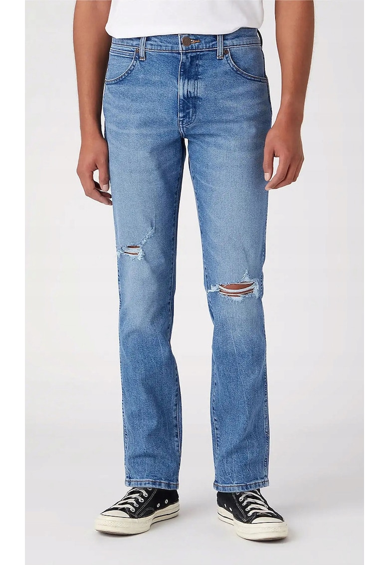 Blugi barbati Larston - slim conici - stil vintage - albastru - bumbac elastan