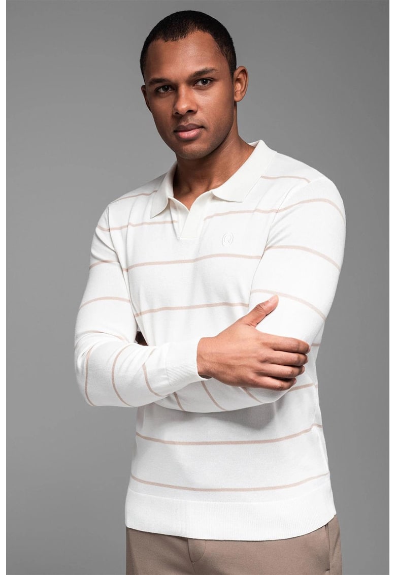 Bluza polo cu dungi