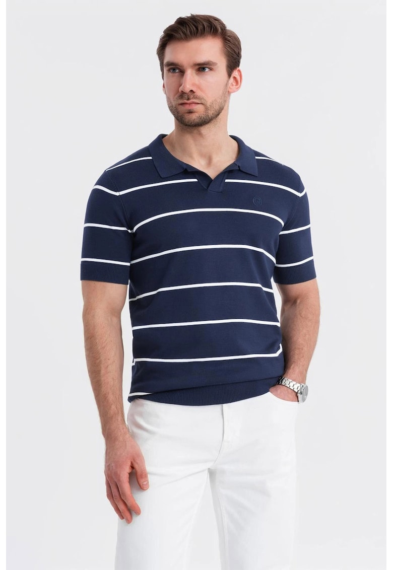 Tricou polo cu dungi
