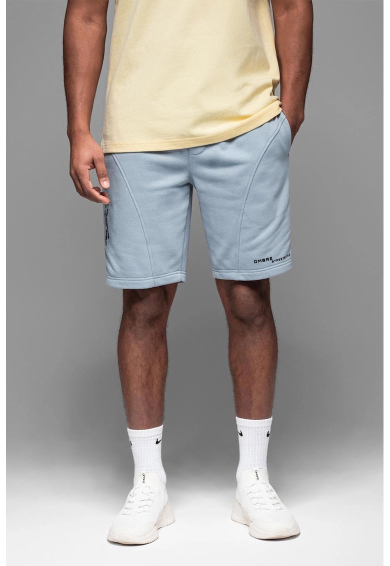 Pantaloni scurti slim fit din amestec de bumbac