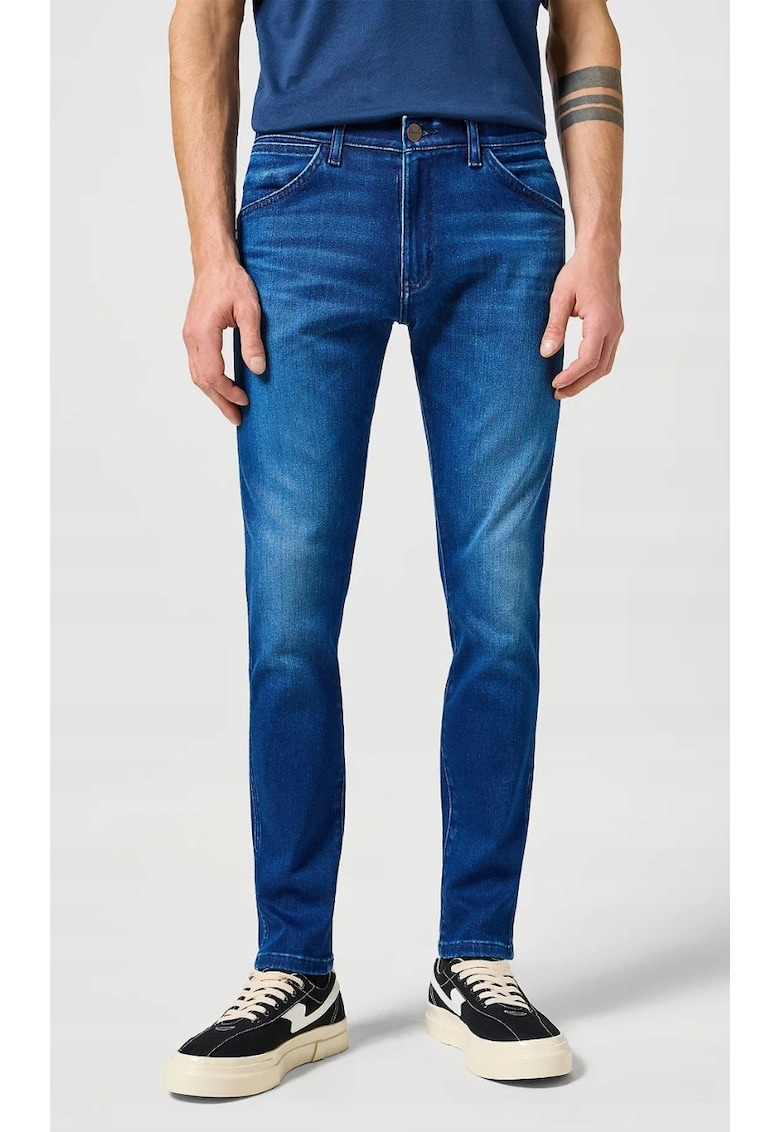 Blugi barbati Bryson skinny - albastru inchis - elasticitate considerabila - din bumbac -