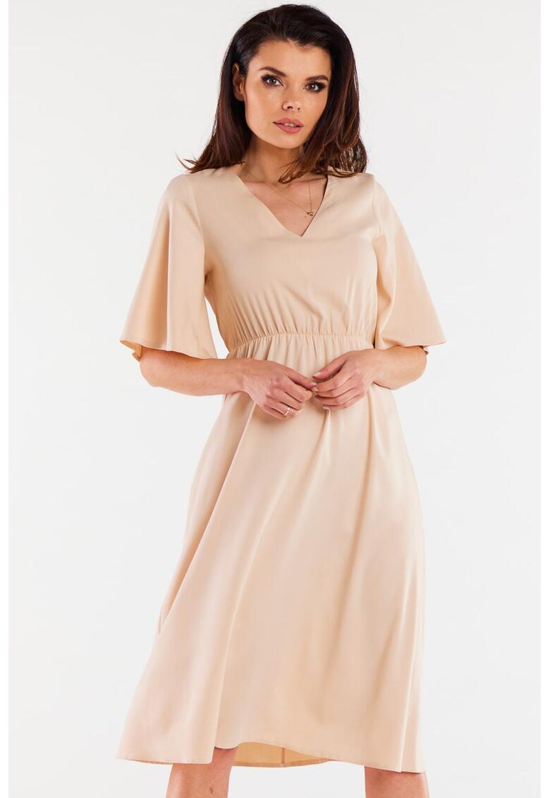 Midi Rochie Maneca scurta Casual Dreapta A518