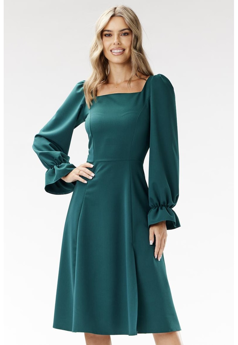 Midi Rochie Maneca lunga - Drept A695