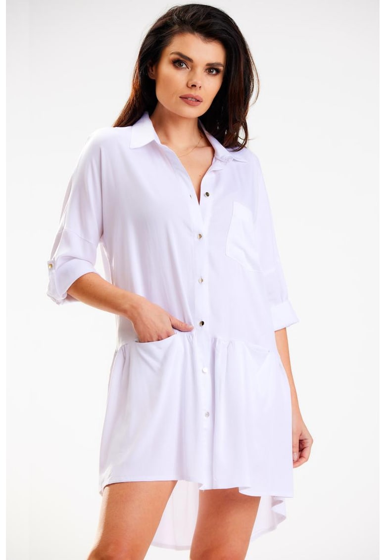 Scurta Rochie Maneca lunga - Asimetric A584