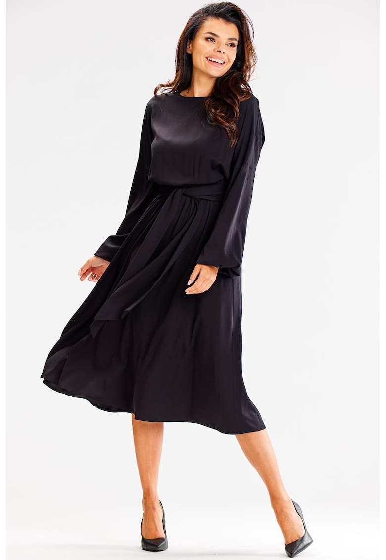 Midi Rochie Maneca lunga - Viscoza - Casual A602