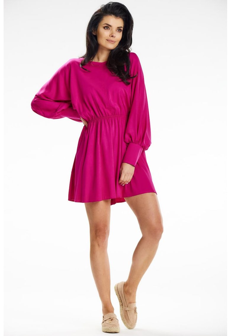 Scurta Rochie Maneca lunga - Rotund A640 Scurta Rochie Maneca lunga - Rotund A640