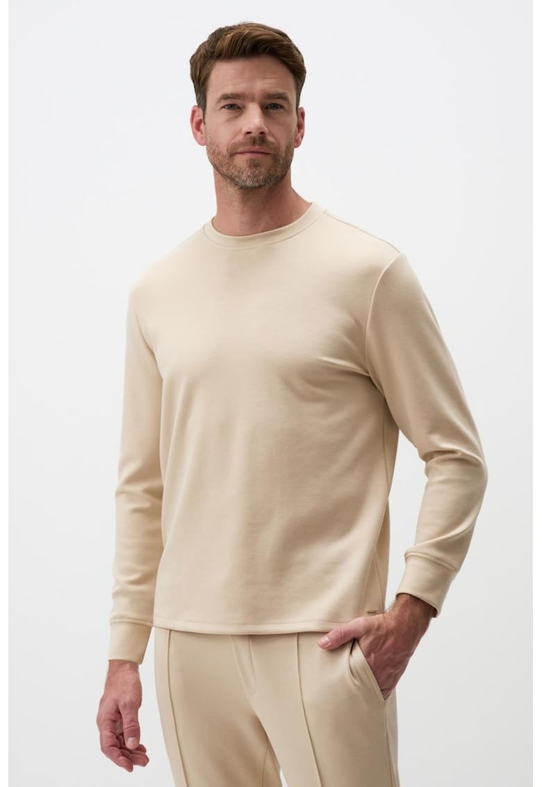 Bluza de trening din amestec de modal cu decolteu la baza gatului