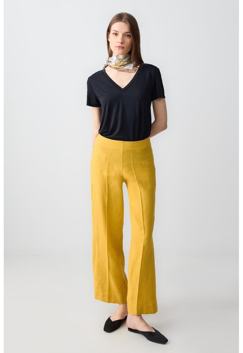 Pantaloni din in cu croiala ampla Pantaloni din in cu croiala ampla