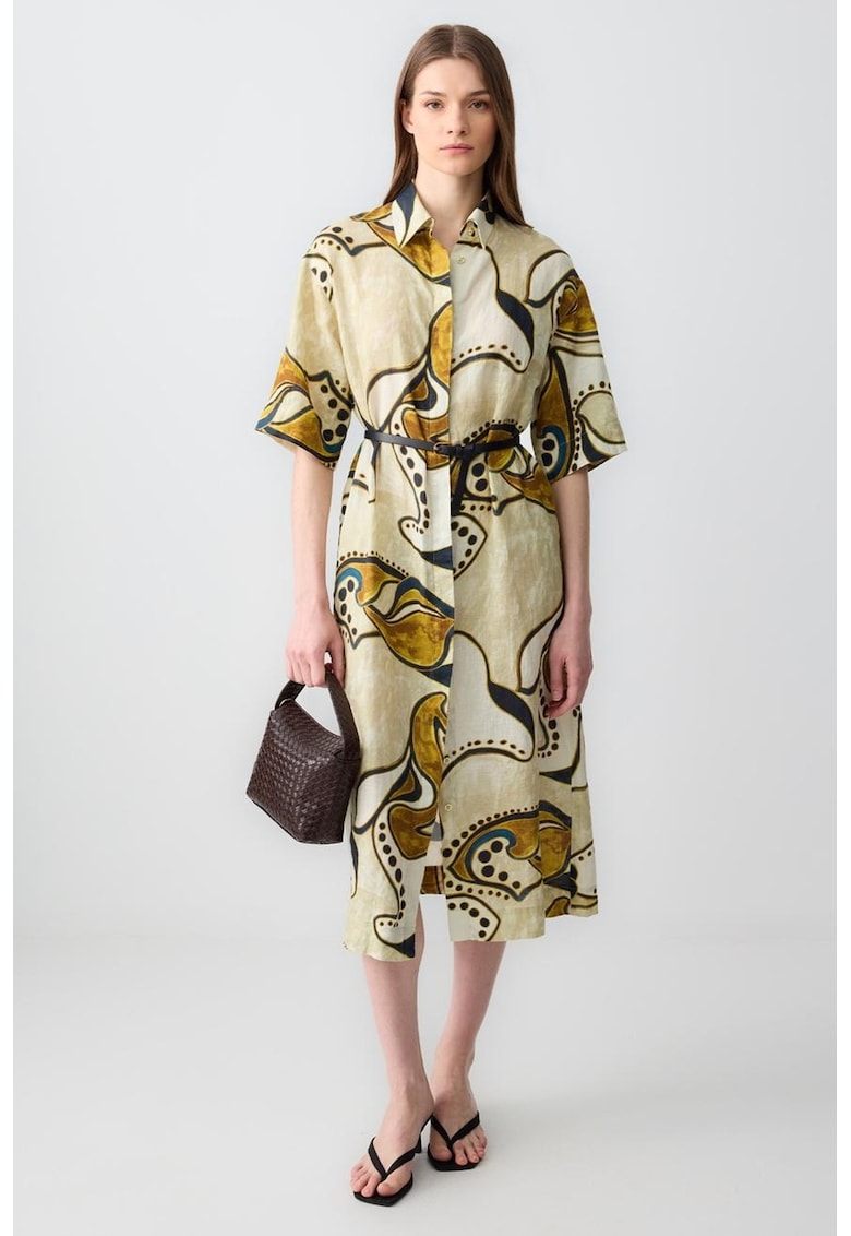 Rochie-camasa midi cu model