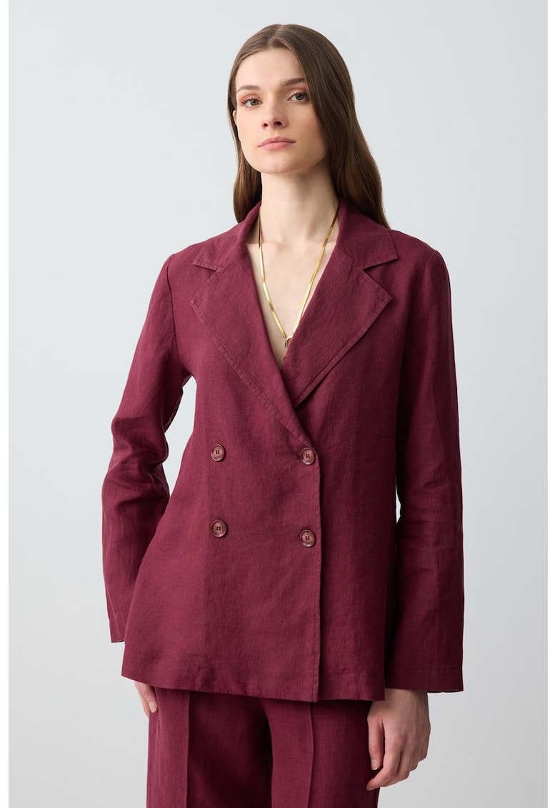 Sacou din in cu doua randuri de nasturi