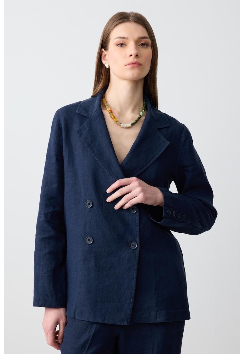 Sacou din in cu doua randuri de nasturi