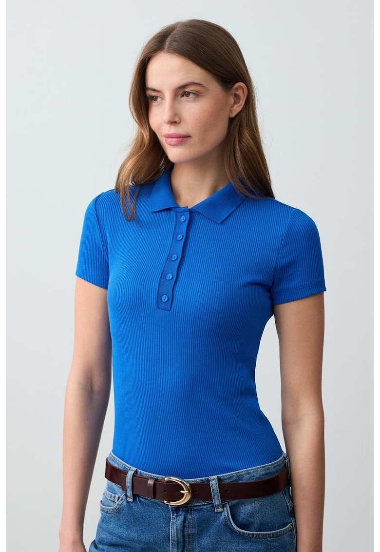 Tricou polo slim fit din amestec de modal Tricou polo slim fit din amestec de modal