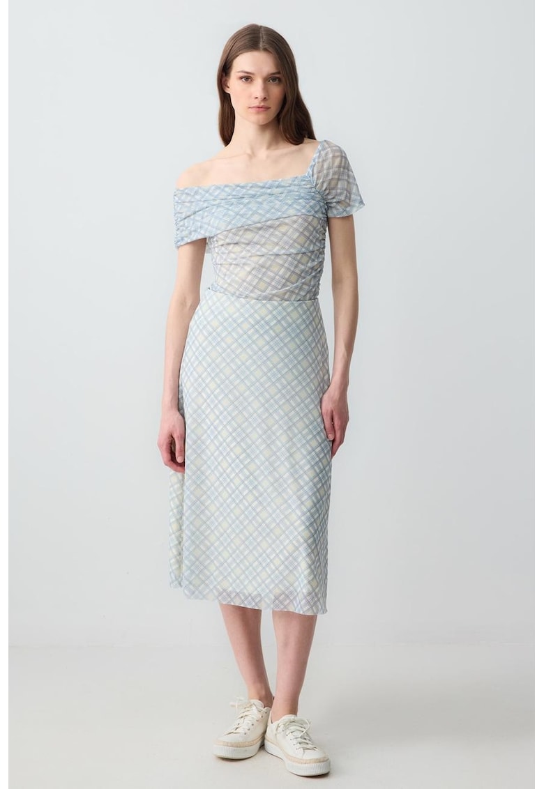 Fusta evazata midi cu model Fusta evazata midi cu model