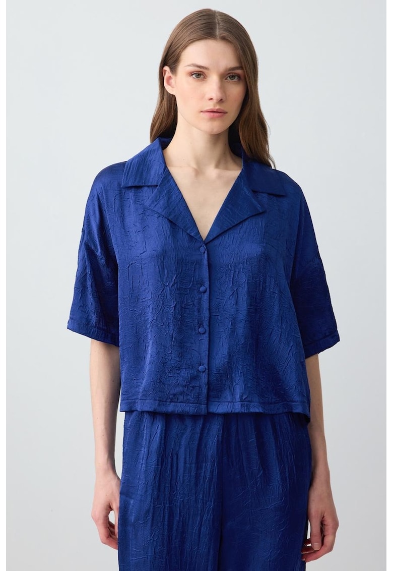 Camasa crop cu maneci cazute