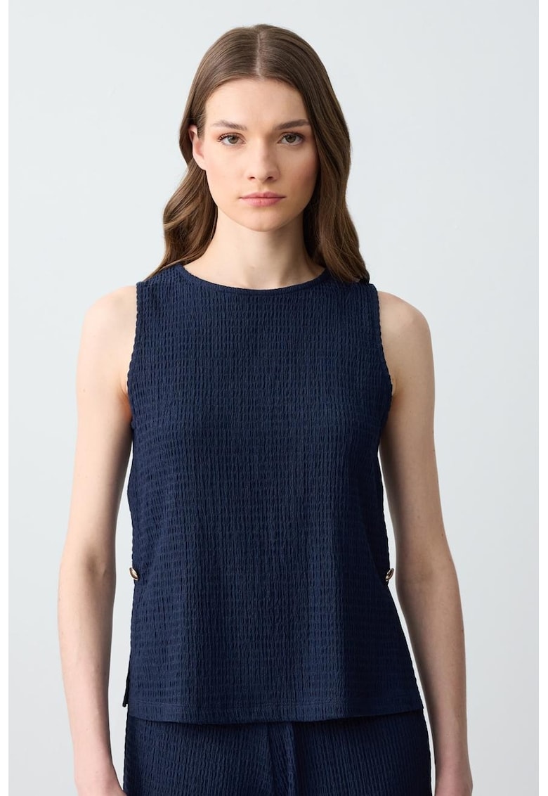 Bluza texturata fara maneci