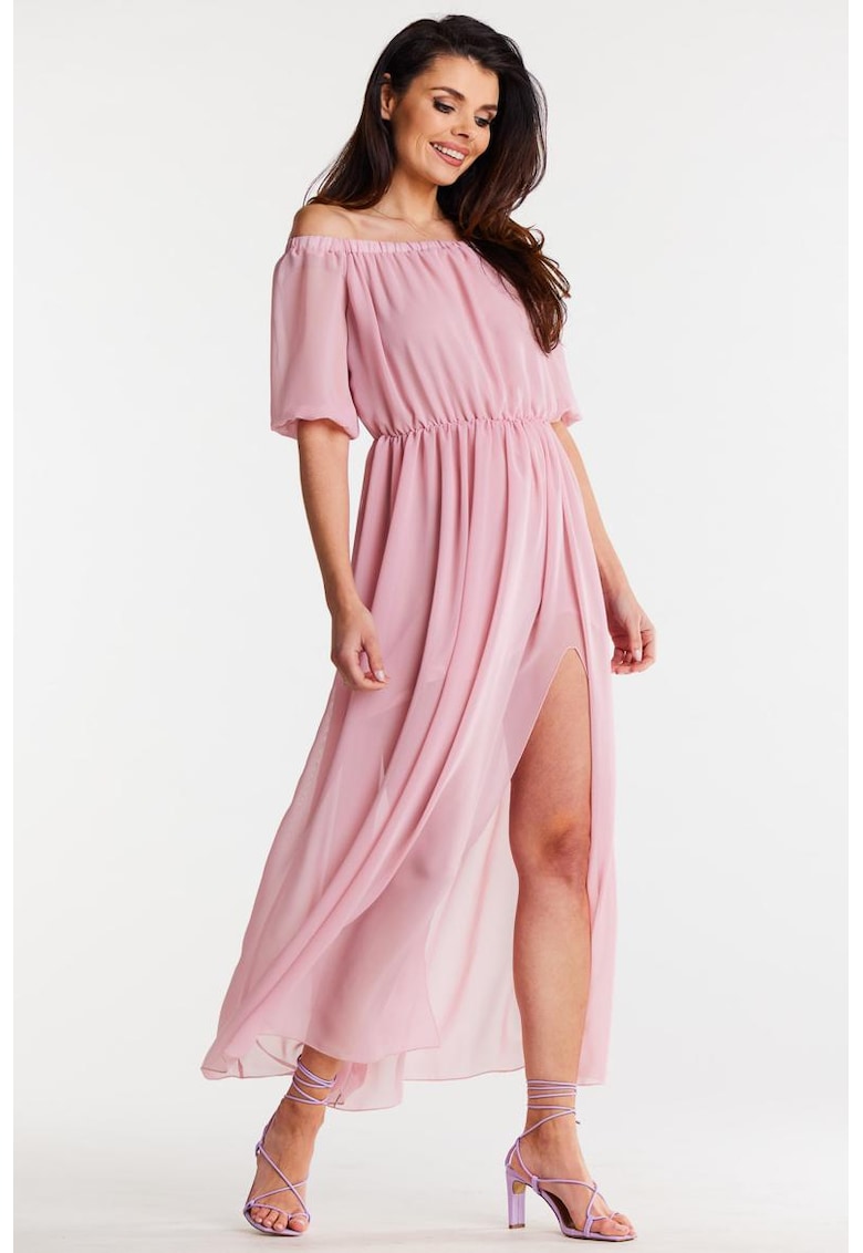 Lunga Rochie Maneca scurta A515