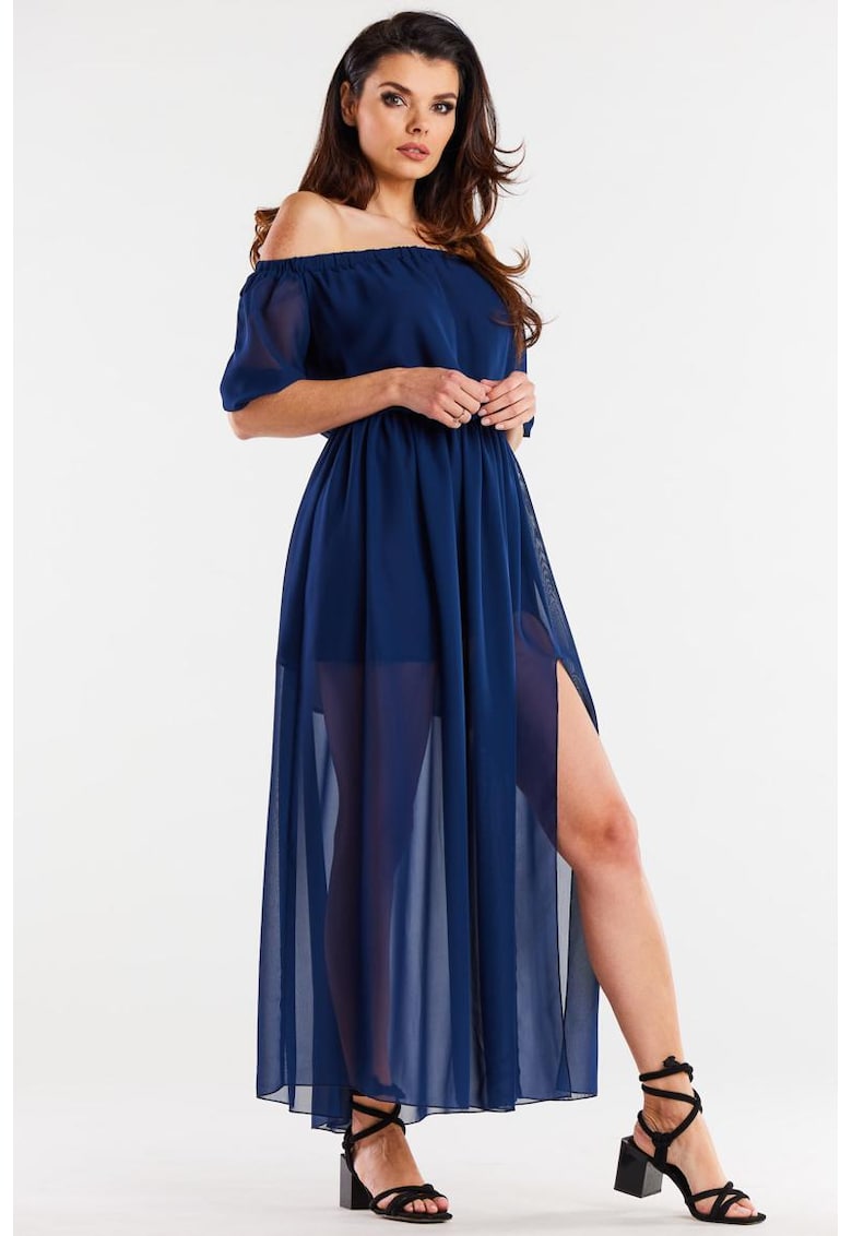 Lunga Rochie Maneca scurta A515