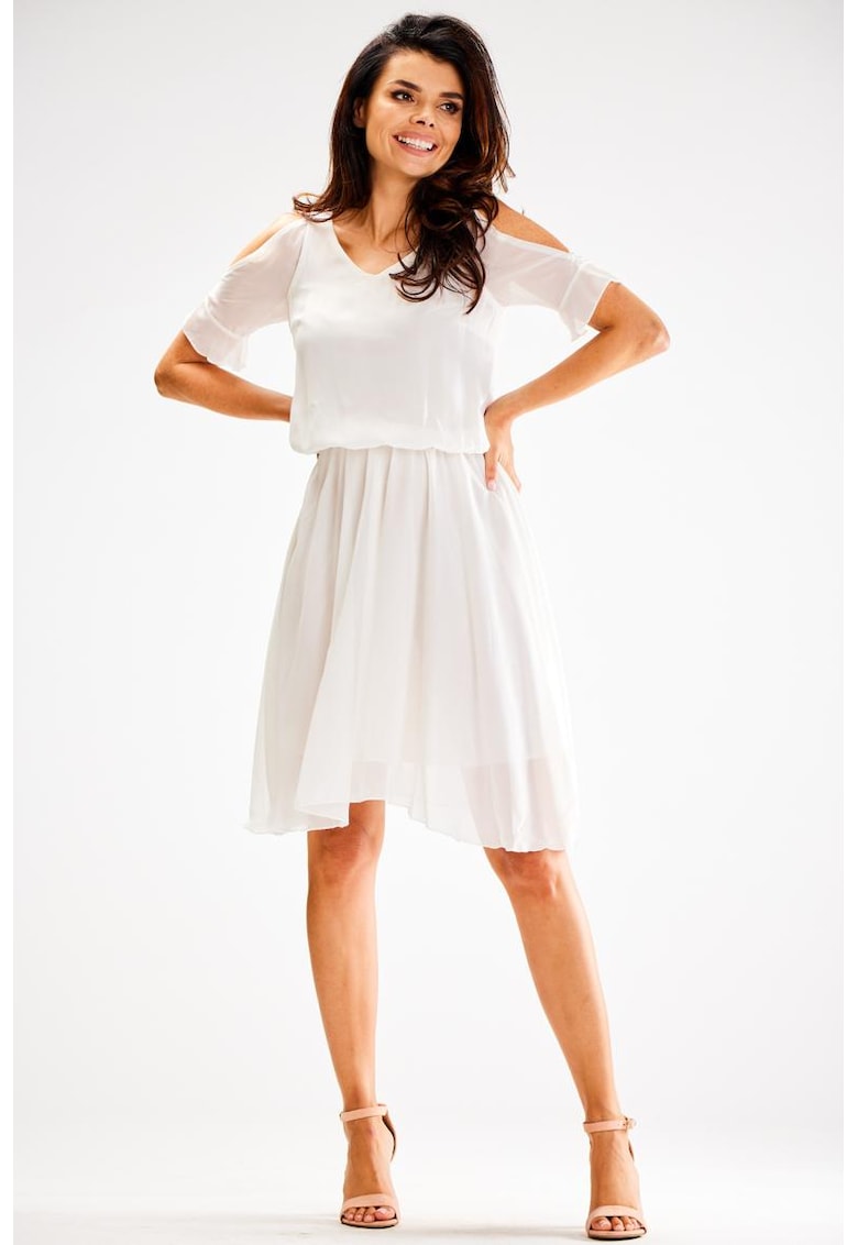 Midi Rochie Maneca scurta - in V A656