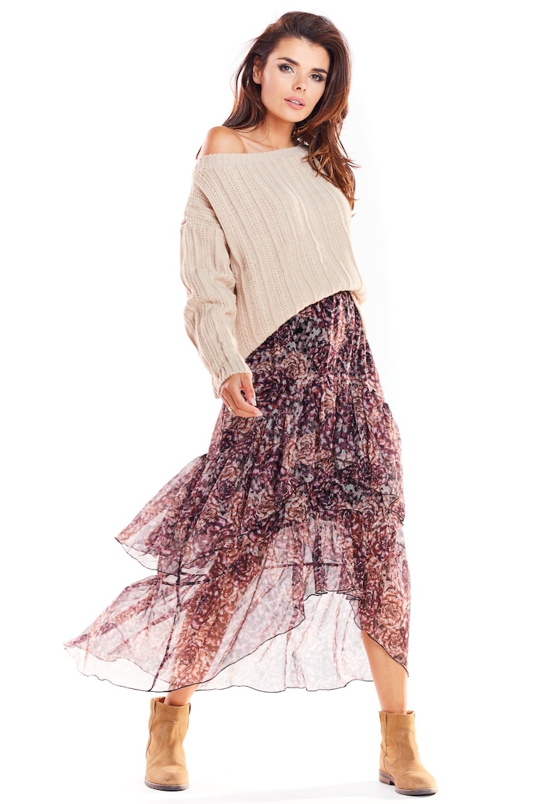 Fusta Midi Floral Casual A331