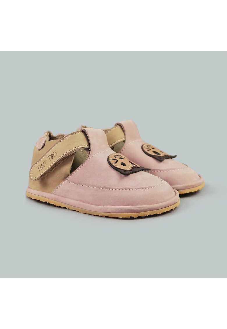 Pantofi Barefoot din piele naturala - Figaro - Roz - Roz