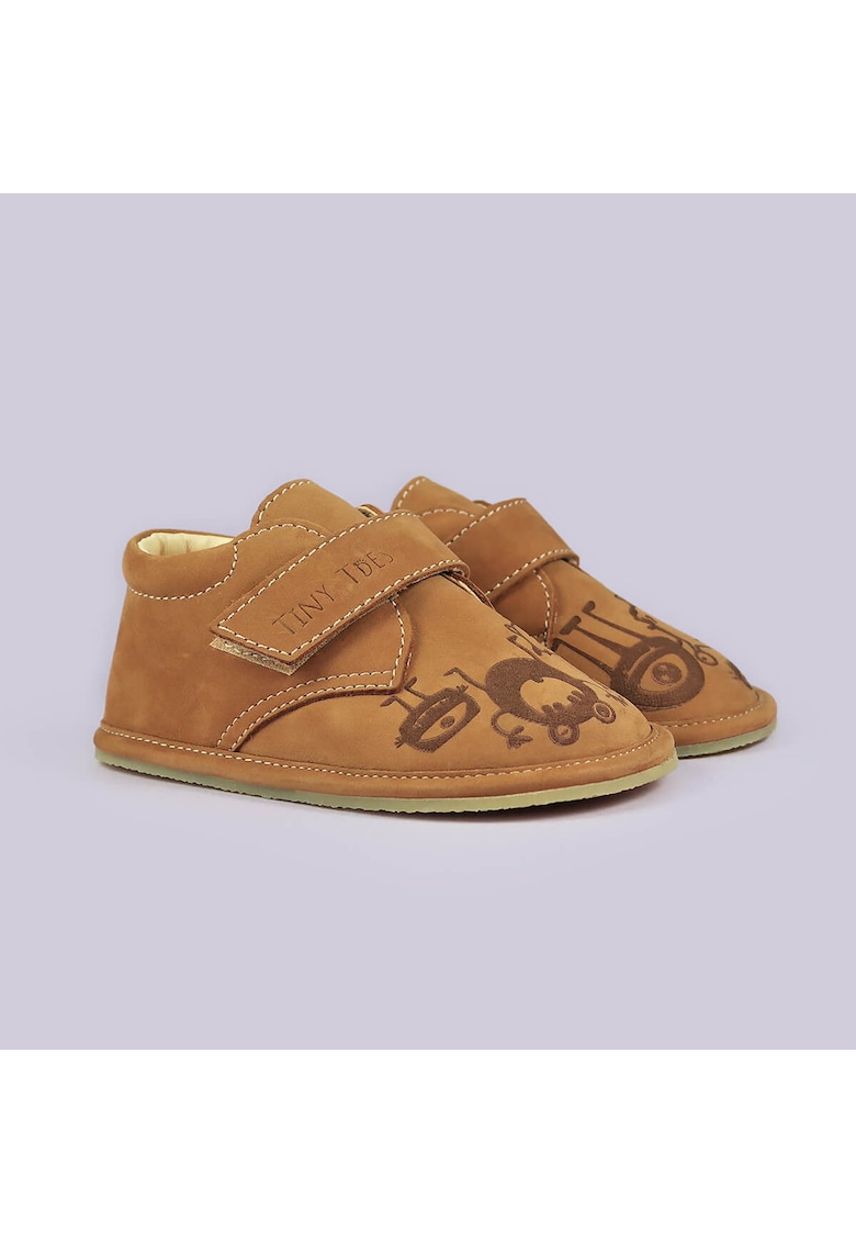 Pantofi Barefoot din piele naturala - Scaree - Maro - Maro
