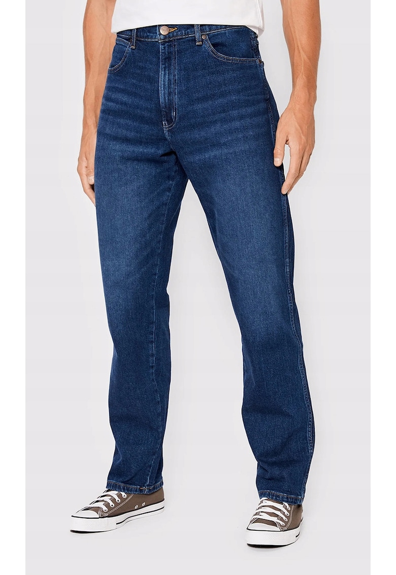 Blugi barbati Frontier - relaxati - albastru inchis - bumbac