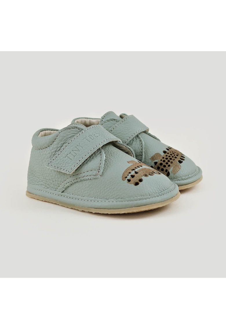 Pantofi Barefoot din piele naturala - Alfy - Gri - Gri