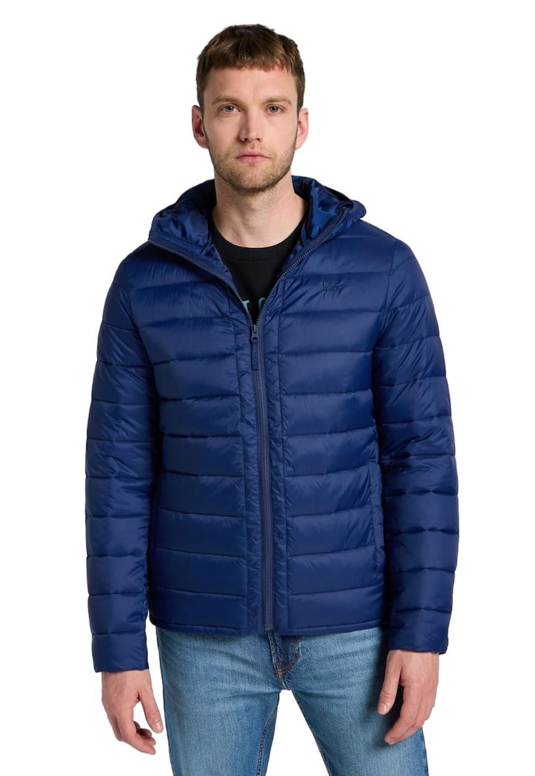 Jacheta puffer Premium Quality - bleumarin - material poliamida/poliester reciclat