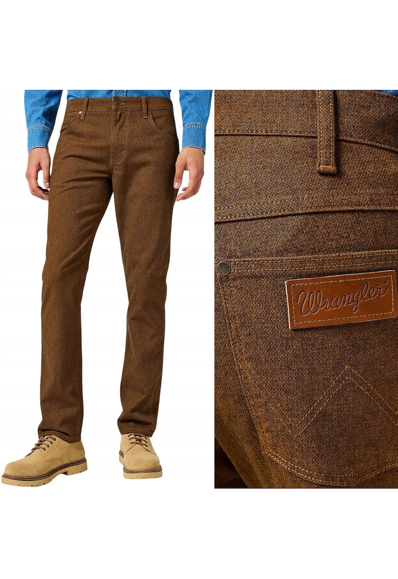 Pantaloni barbati Greensboro 803 - croi drept - culoare maro - marime W31 L32