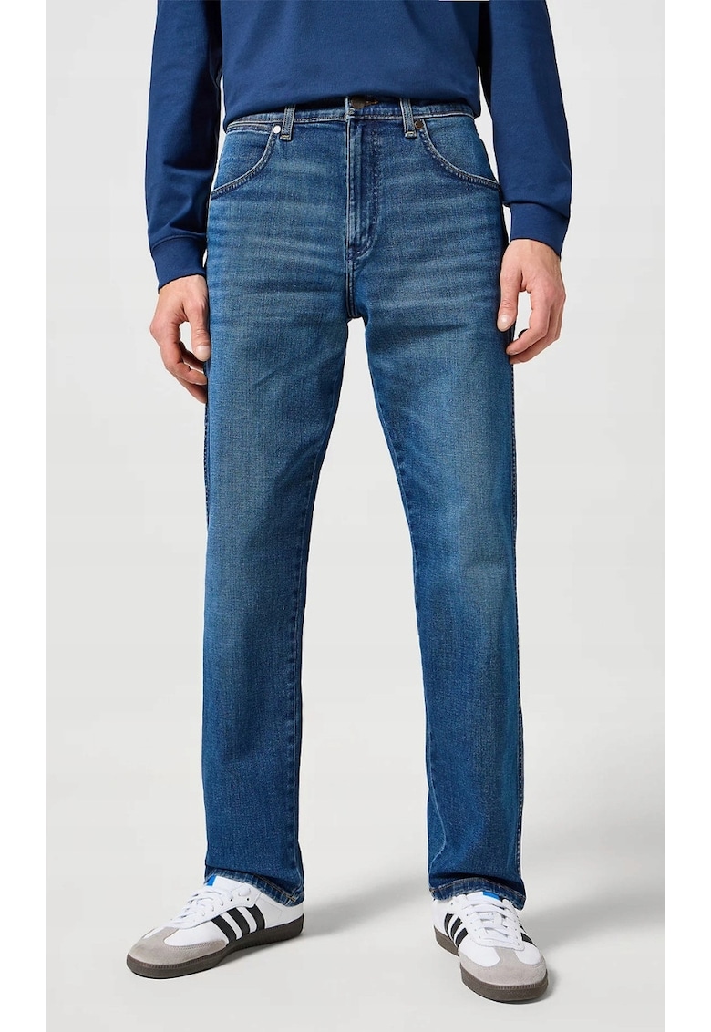 Blugi barbati Frontier - relaxati - albastru inchis - bumbac - elastici