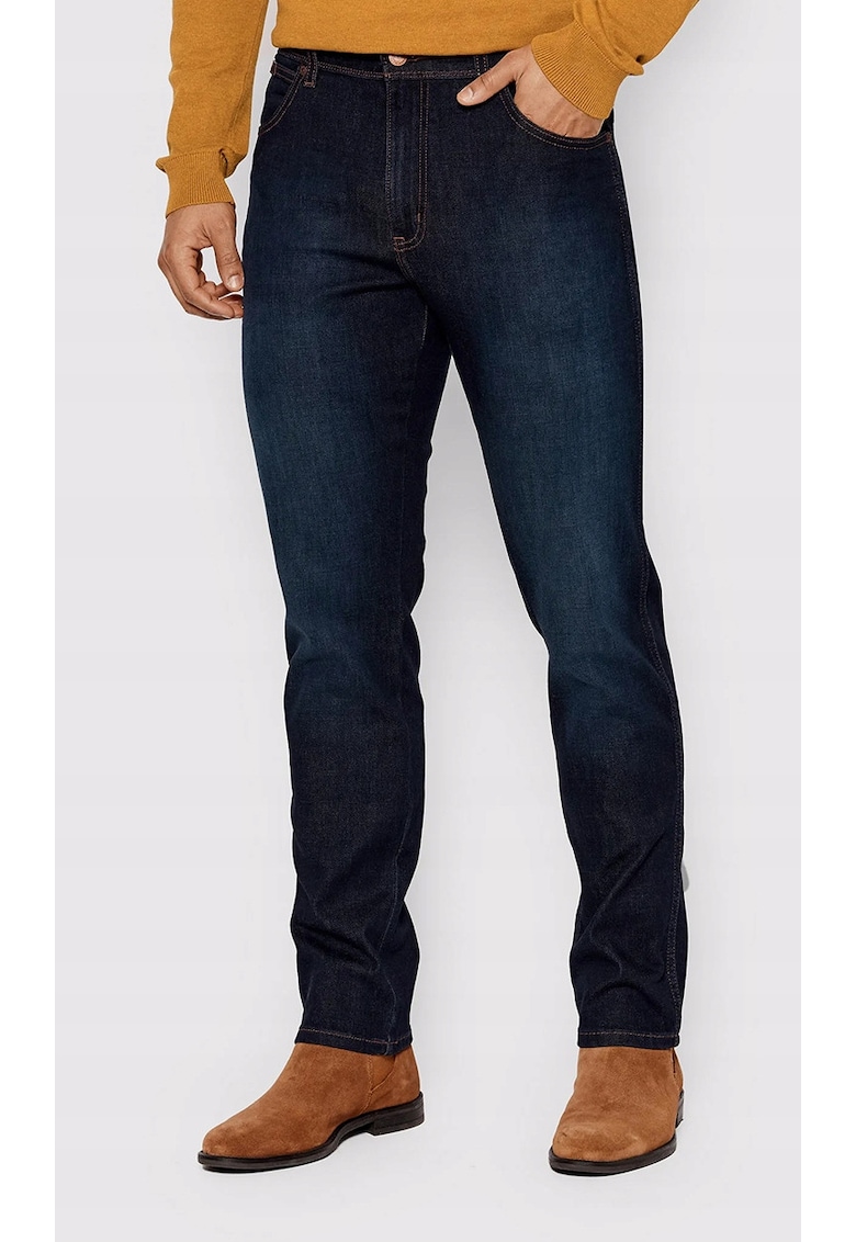 Wrangler Blugi barbati Texas Slim - albastru marin - foarte elastici - din colectia We Care