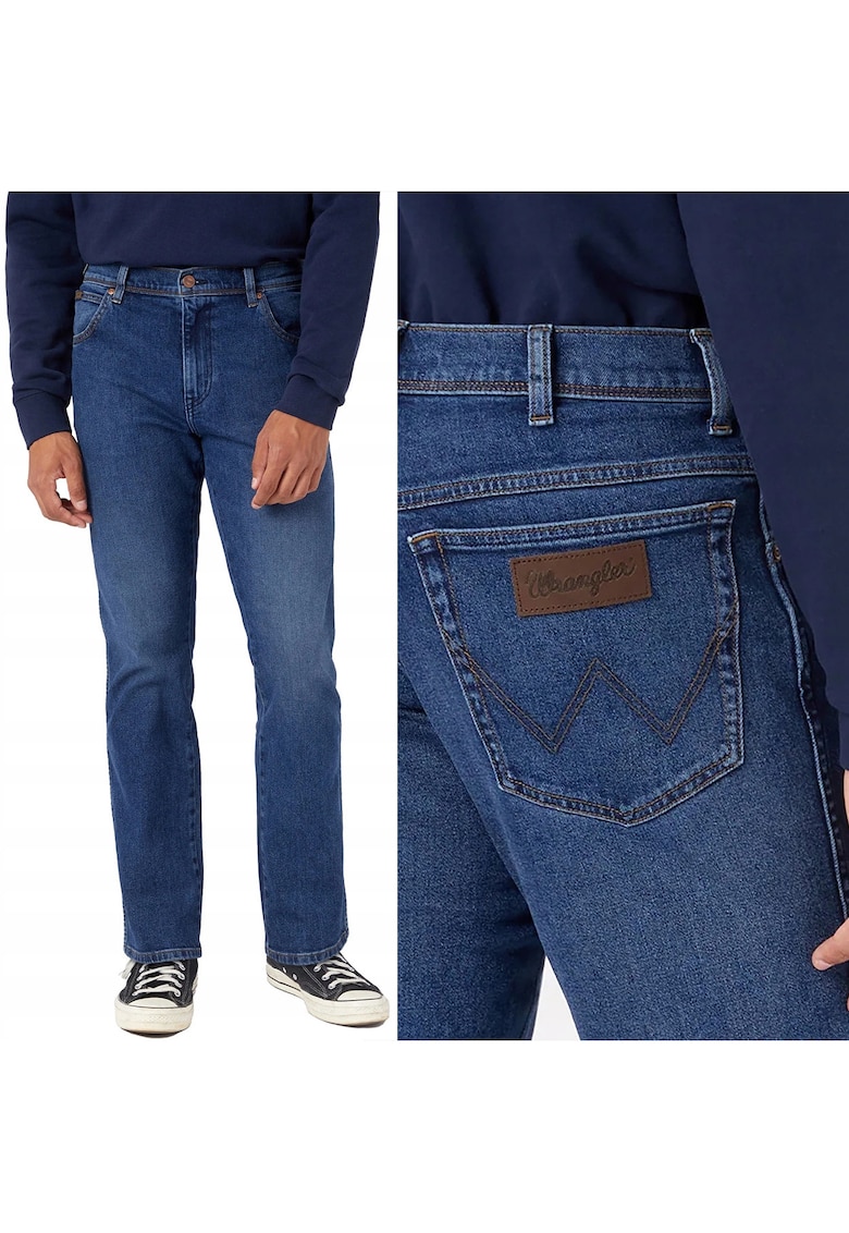 Blugi barbati Wrangler 821 - drepti - albastru inchis - W32 L34