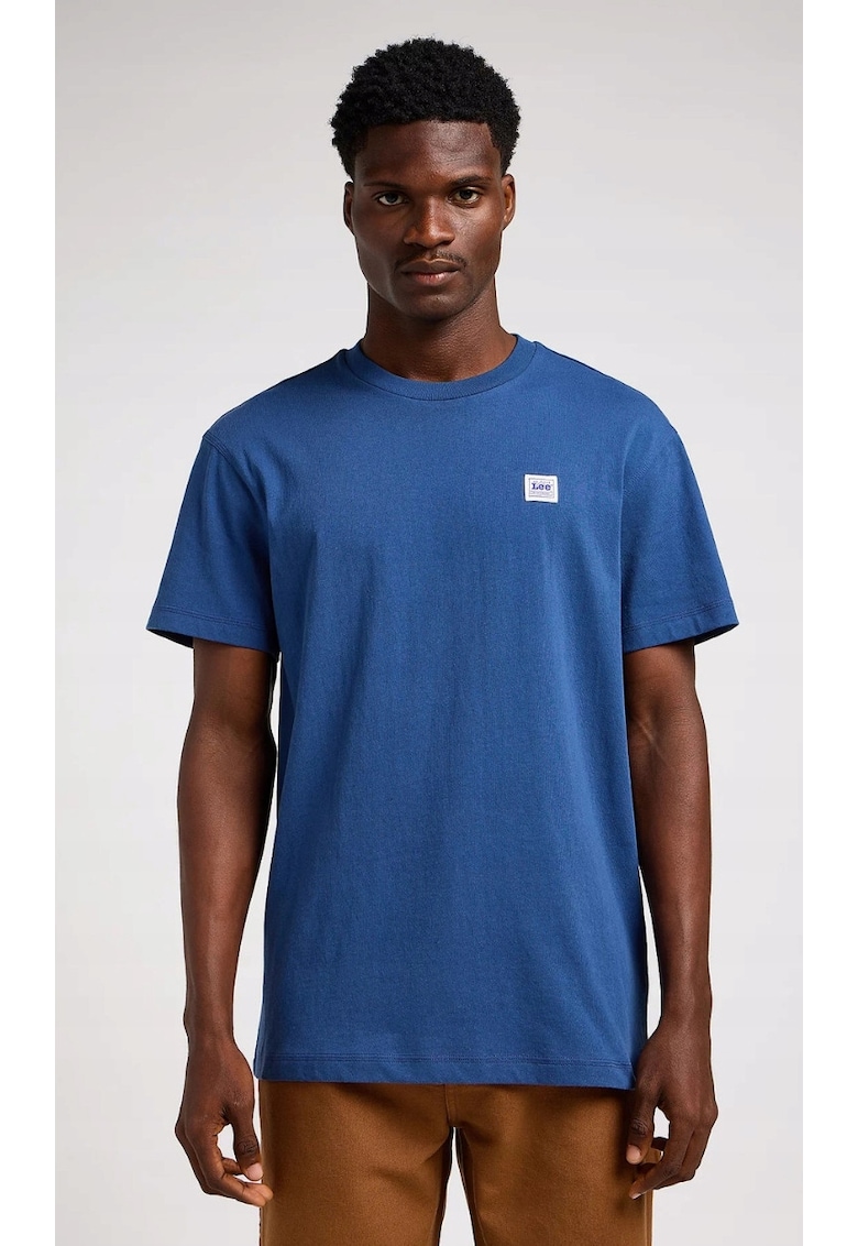 Tricou barbati WW - croiala relaxata - bumbac - albastru dramatic -