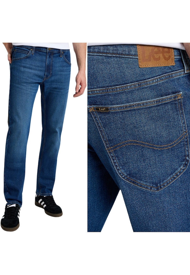 Blugi Daren drepti elastici albastru închis L34