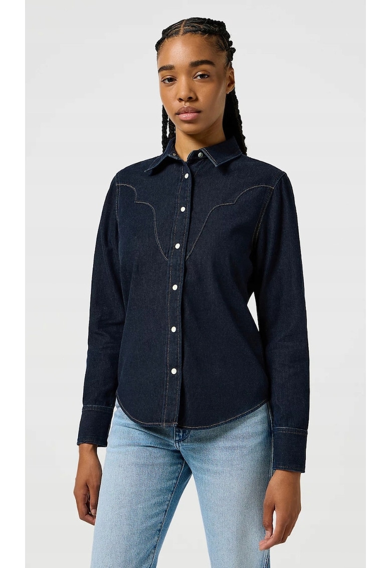 Camasa Heritage - croiala slim - bleumarin - denim