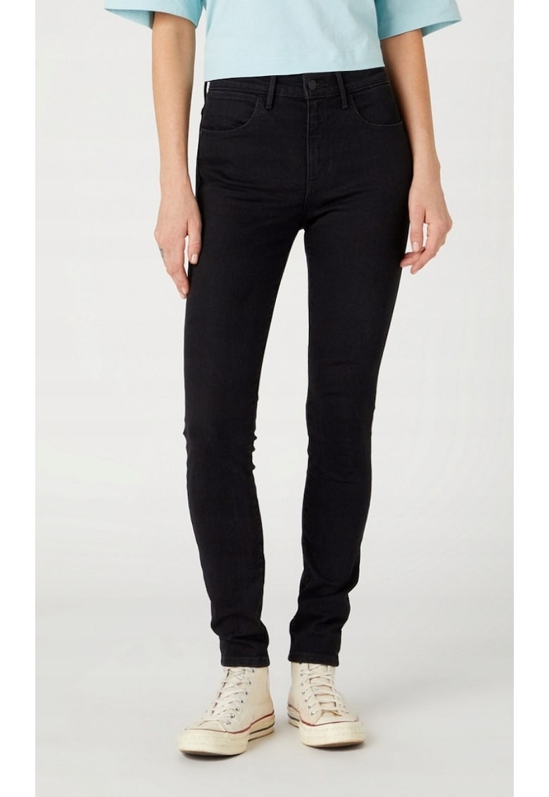 Blugi skinny negri - talie inalta - pentru femei