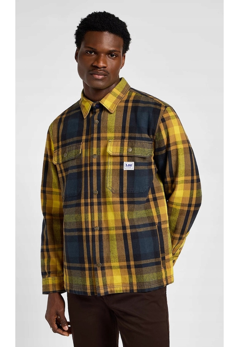 Camasa model carouri - bumbac - Galben