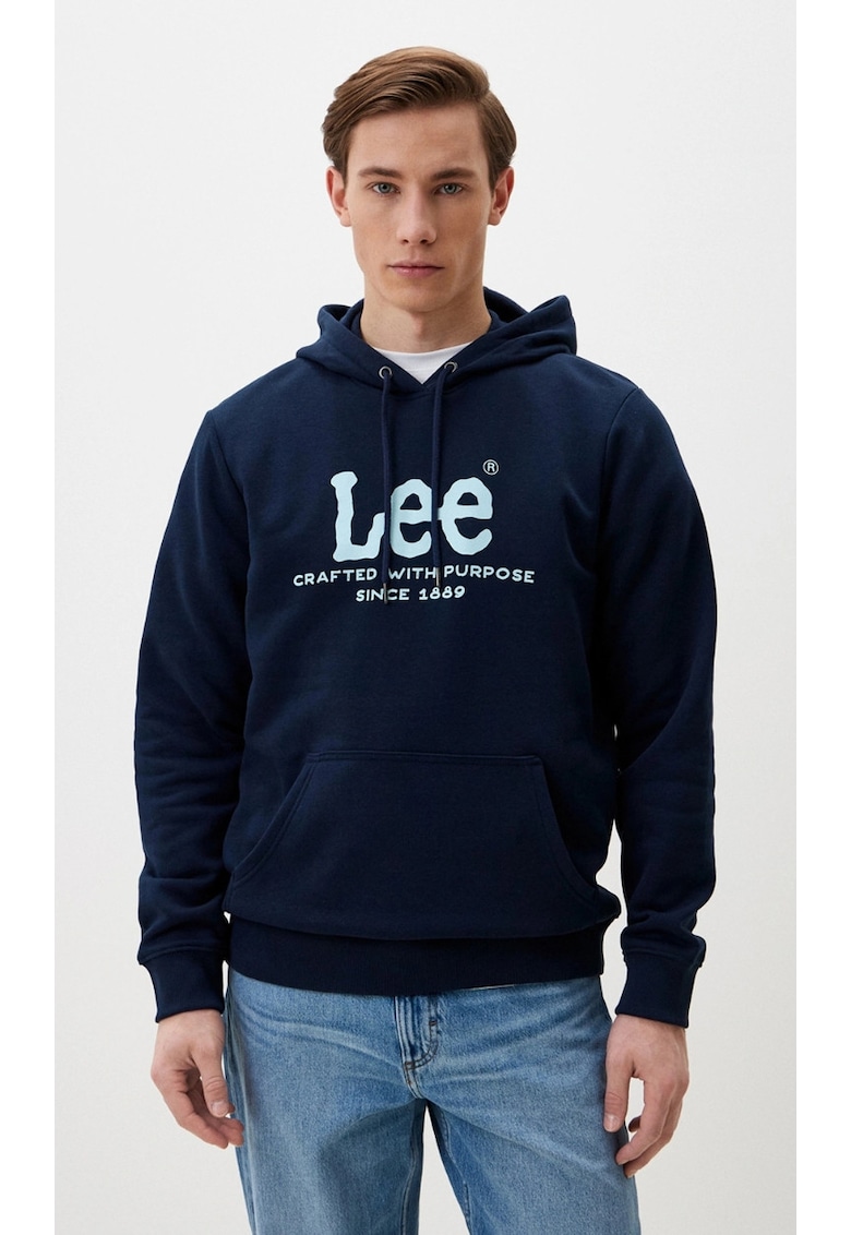 Hanorac Premium Quality - bleumarin - bumbac cu poliester - buzunar cangur